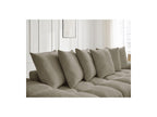 Anakin - Canapé D'Angle Réversible Convertible Coffre - Tissu Texturé - 6 Coussins