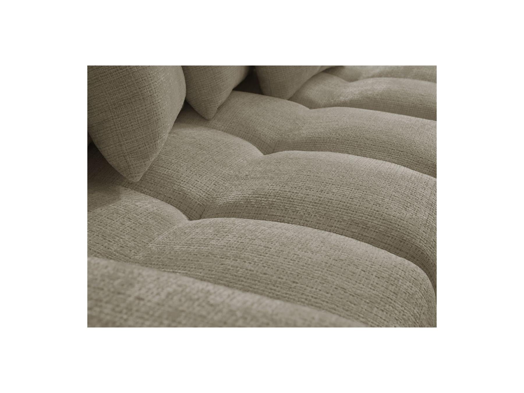 Anakin - Canapé D'Angle Réversible Convertible Coffre - Tissu Texturé - 6 Coussins