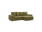 Anakin - Canapé D'Angle Réversible Convertible Coffre - Tissu Texturé - 6 Coussins
