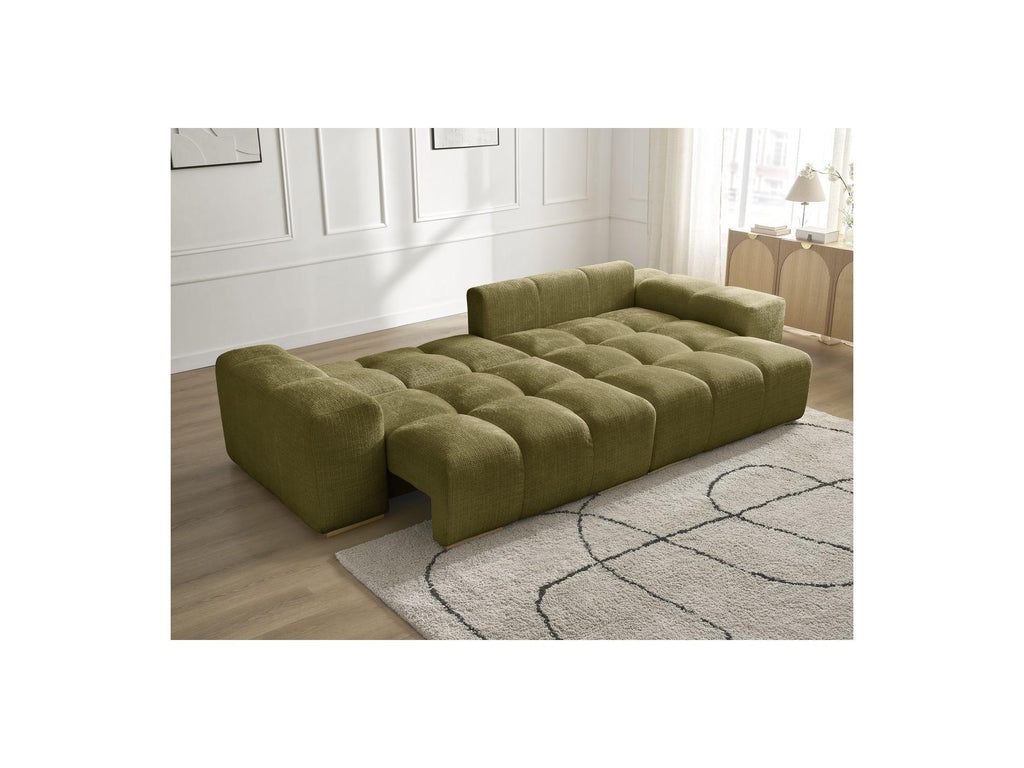 Anakin - Canapé D'Angle Réversible Convertible Coffre - Tissu Texturé - 6 Coussins