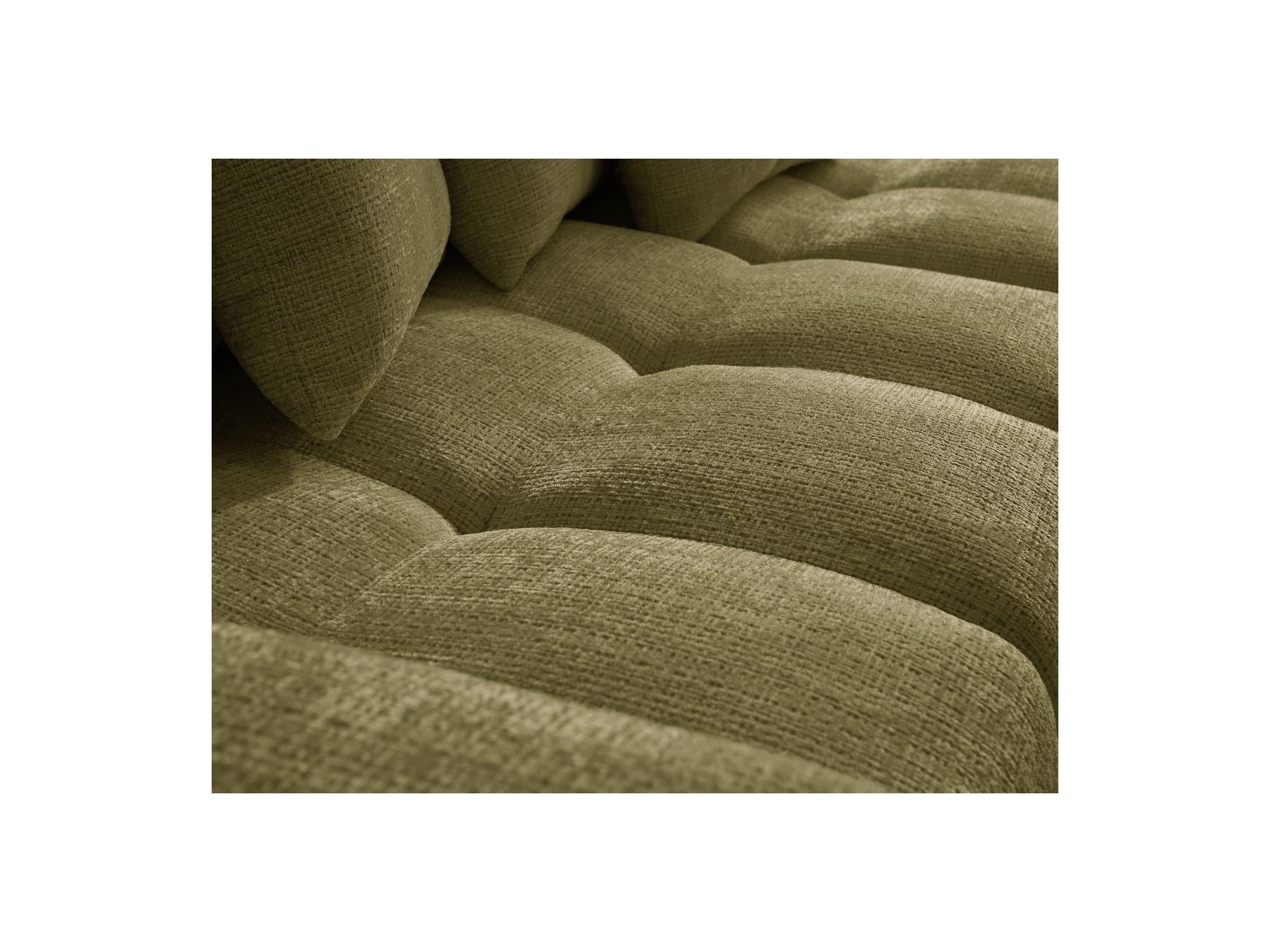 Anakin - Canapé D'Angle Réversible Convertible Coffre - Tissu Texturé - 6 Coussins