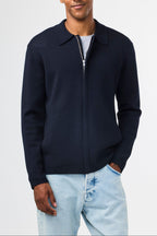 Kenny Full Zip Cardigan - Deep Navy