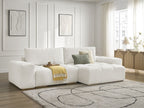 Anakin - Reversible Corner Sofa - Textured Fabric - 2 Cushions