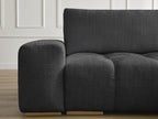 Anakin - Reversible Corner Sofa - Textured Fabric - 2 Cushions