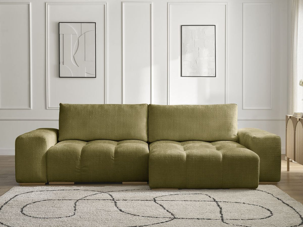 Anakin - Reversible Corner Sofa - Textured Fabric - 2 Cushions