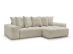 Anakin - Canapé D'Angle Réversible - Tissu Texturé - 6 Coussins