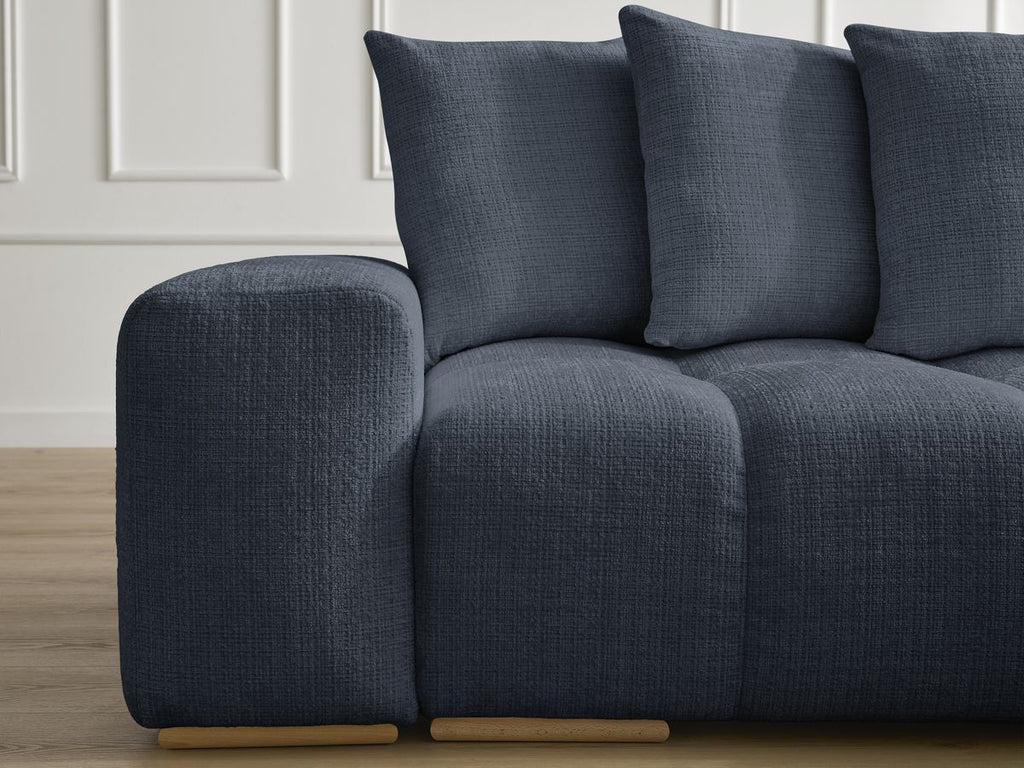 Anakin - Canapé D'Angle Réversible - Tissu Texturé - 6 Coussins