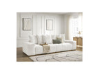 Anakin - Canapé Droit Convertible Coffre - Tissu Texturé - 6 Coussins