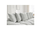 Anakin - Canapé Droit Convertible Coffre - Tissu Texturé - 6 Coussins
