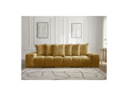 Anakin - Canapé Droit Convertible Coffre - Tissu Texturé - 6 Coussins