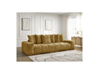 Anakin - Canapé Droit Convertible Coffre - Tissu Texturé - 6 Coussins