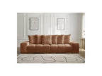 Anakin - Canapé Droit Convertible Coffre - Tissu Texturé - 6 Coussins