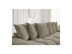 Anakin - Canapé Droit Convertible Coffre - Tissu Texturé - 6 Coussins