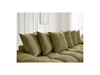 Anakin - Canapé Droit Convertible Coffre - Tissu Texturé - 6 Coussins