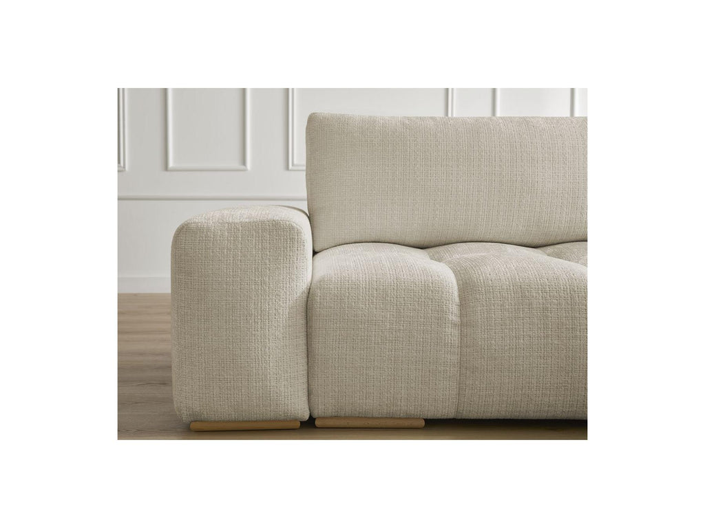Anakin - Canapé Droit Convertible Coffre - Tissu Texturé - 2 Coussins