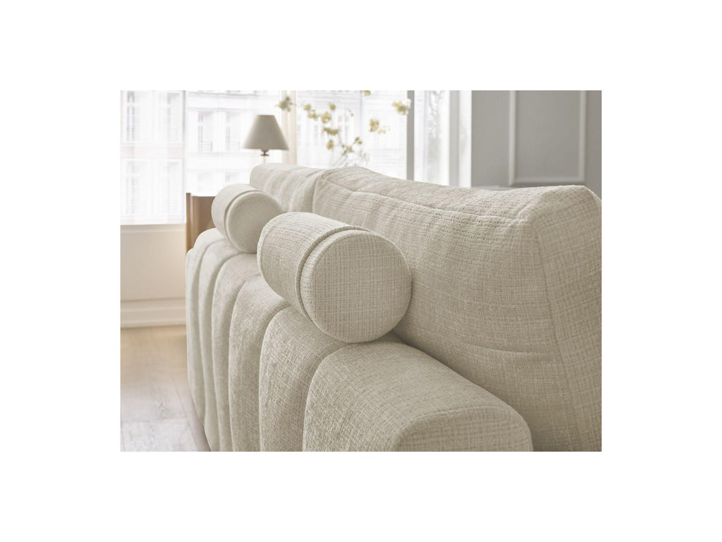 Anakin - Canapé Droit Convertible Coffre - Tissu Texturé - 2 Coussins