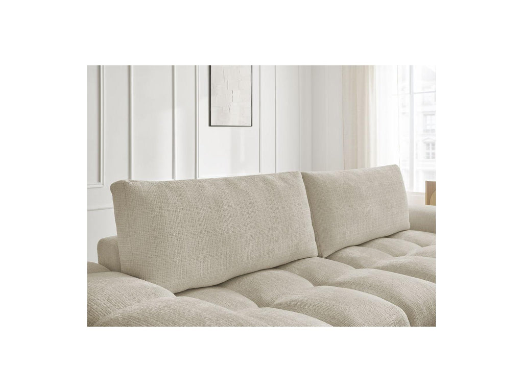 Anakin - Canapé Droit Convertible Coffre - Tissu Texturé - 2 Coussins