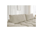 Anakin - Canapé Droit Convertible Coffre - Tissu Texturé - 2 Coussins
