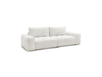 Anakin - Canapé Droit Convertible Coffre - Tissu Texturé - 2 Coussins