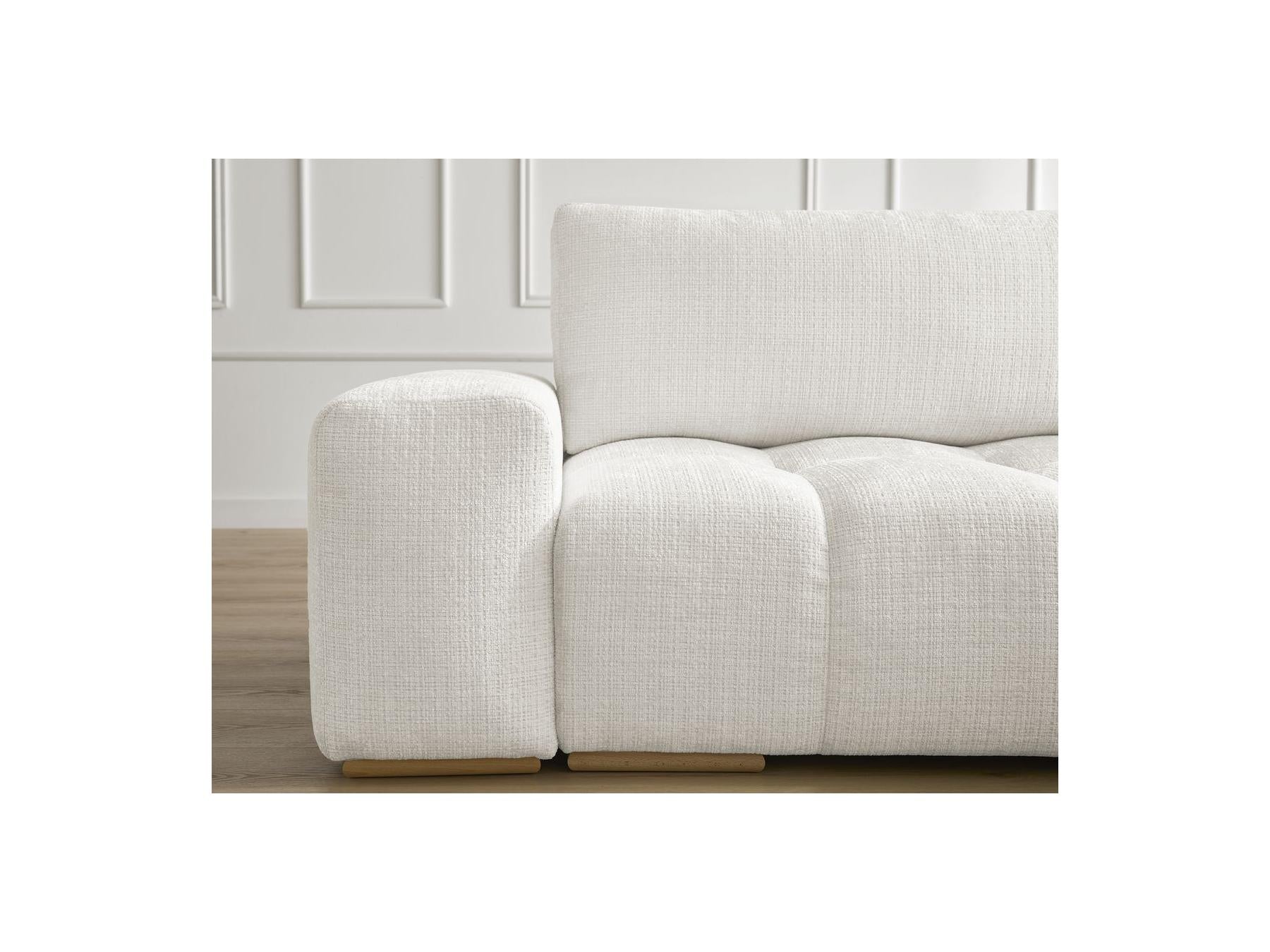 Anakin - Canapé Droit Convertible Coffre - Tissu Texturé - 2 Coussins