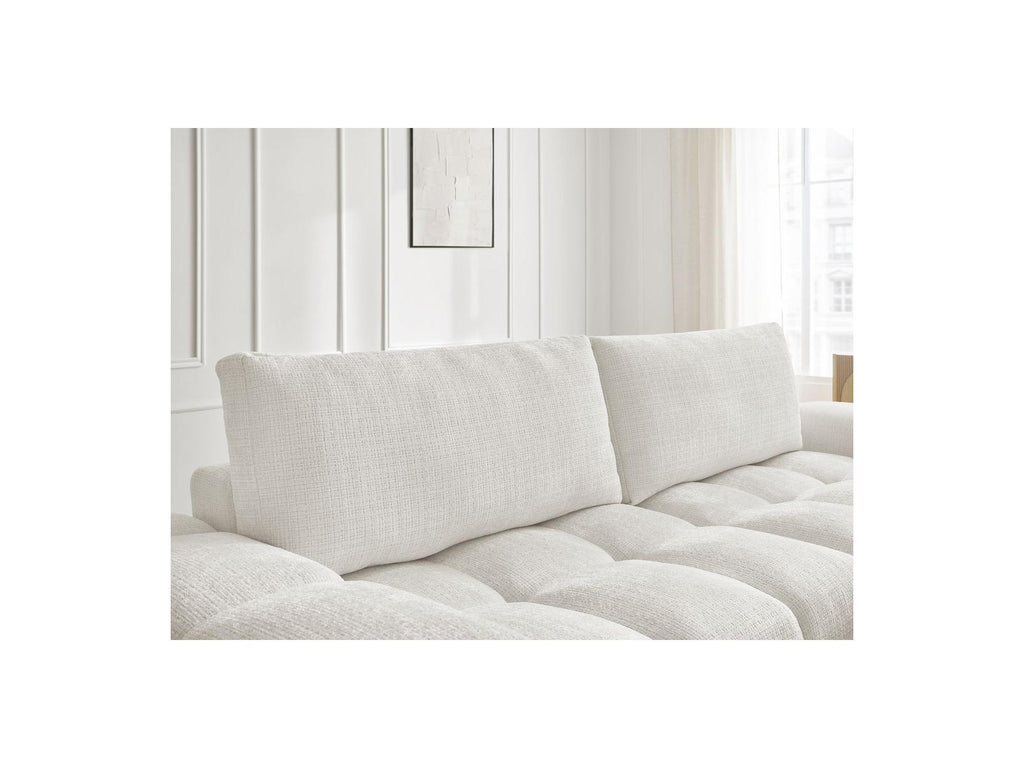 Anakin - Canapé Droit Convertible Coffre - Tissu Texturé - 2 Coussins