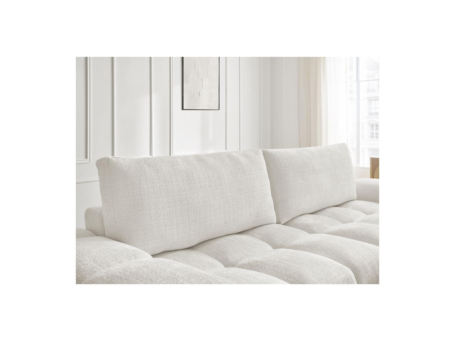 Anakin - Canapé Droit Convertible Coffre - Tissu Texturé - 2 Coussins