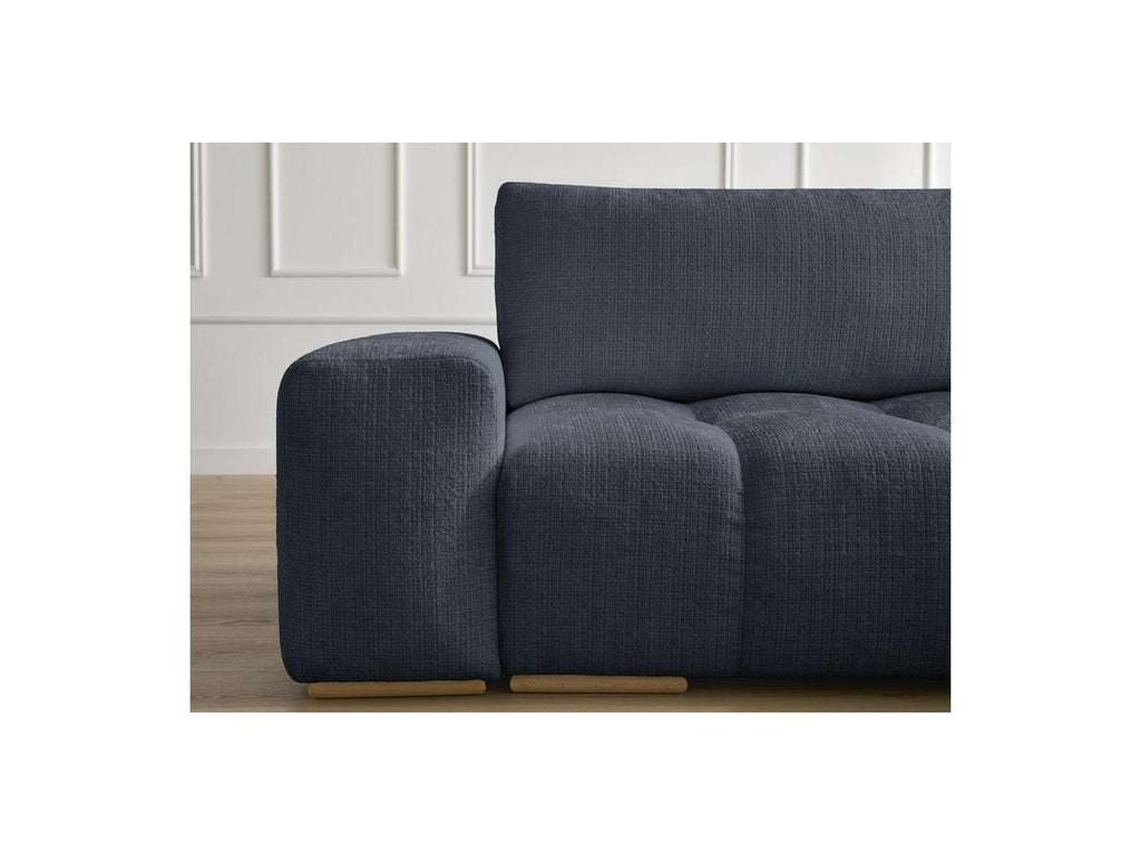Anakin - Canapé Droit Convertible Coffre - Tissu Texturé - 2 Coussins