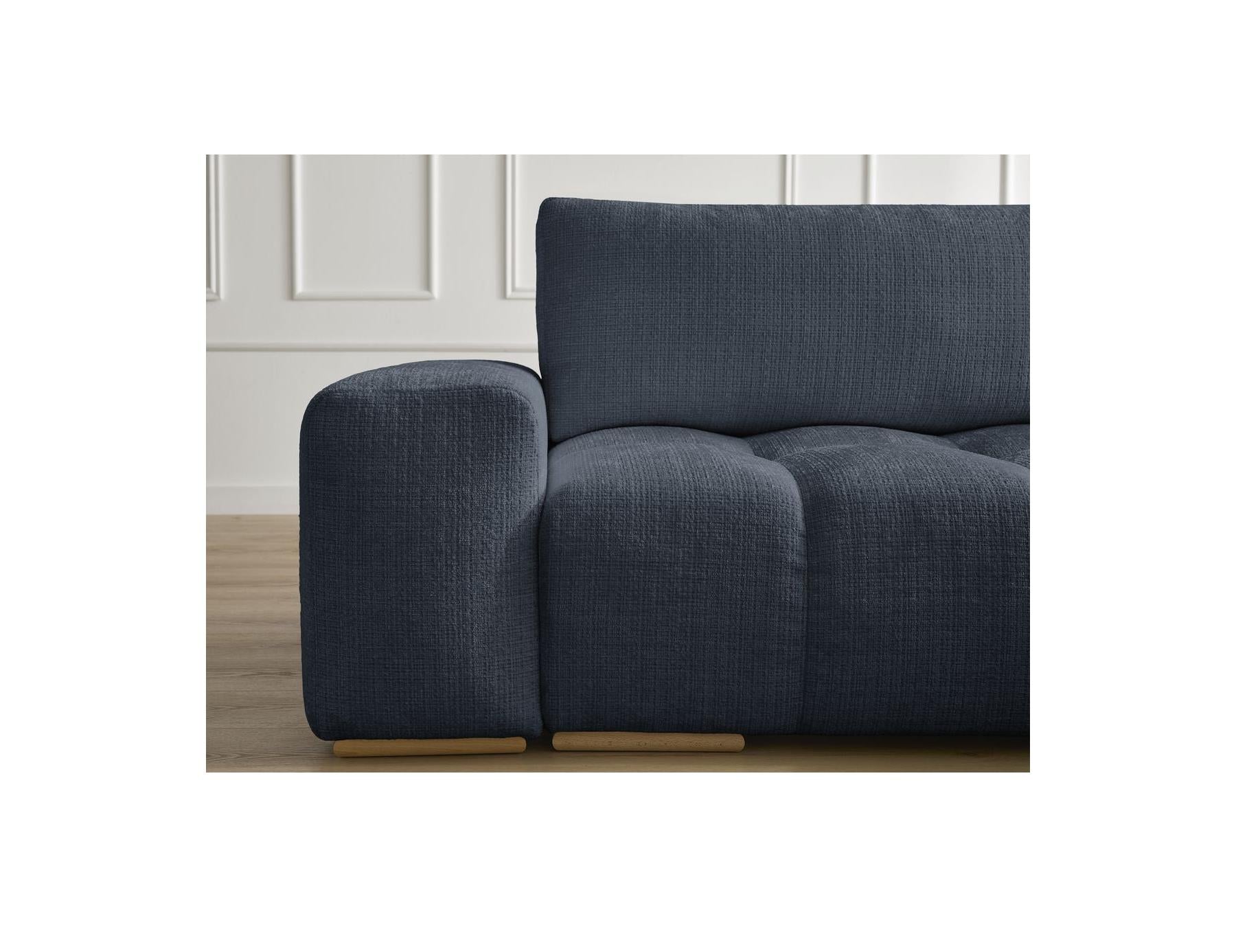 Anakin - Canapé Droit Convertible Coffre - Tissu Texturé - 2 Coussins