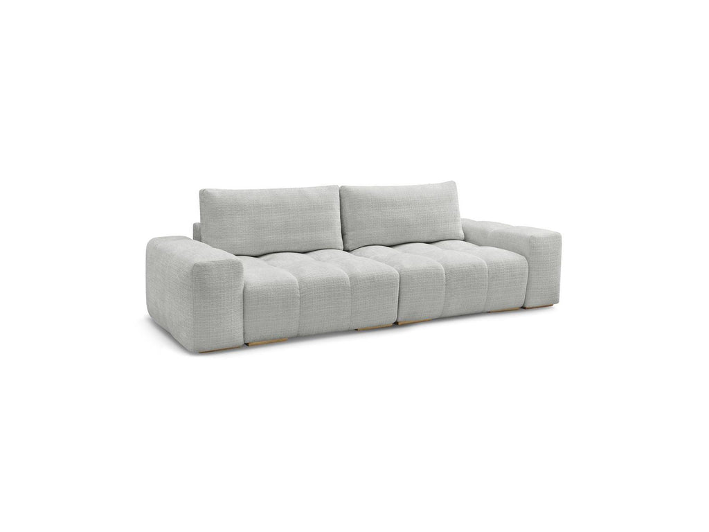 Anakin - Canapé Droit Convertible Coffre - Tissu Texturé - 2 Coussins