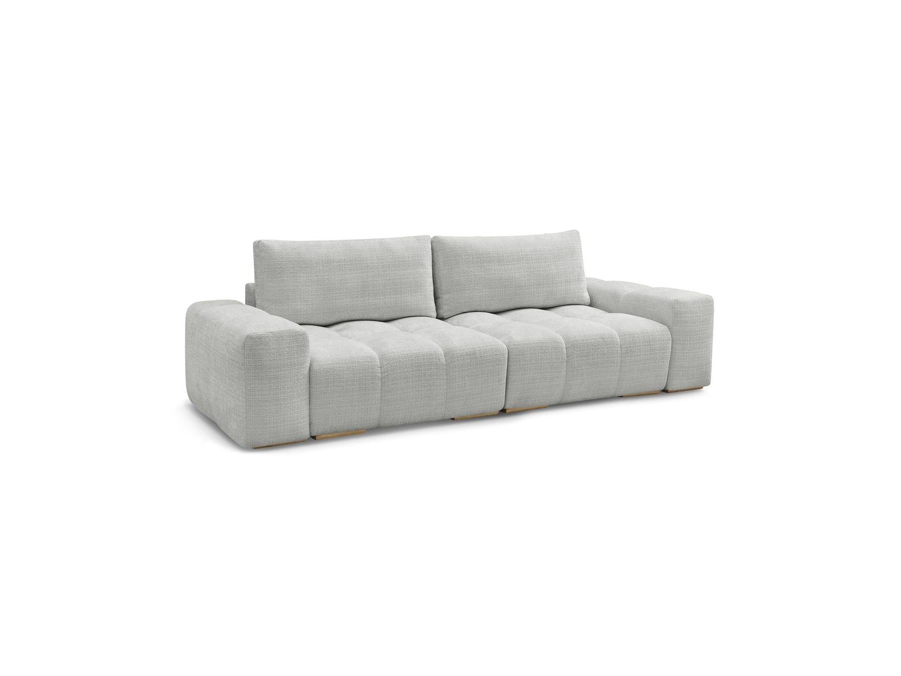 Anakin - Canapé Droit Convertible Coffre - Tissu Texturé - 2 Coussins