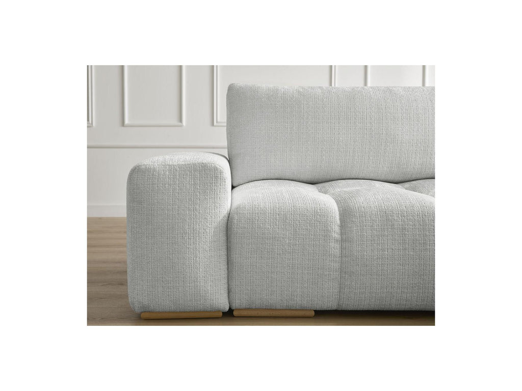 Anakin - Canapé Droit Convertible Coffre - Tissu Texturé - 2 Coussins