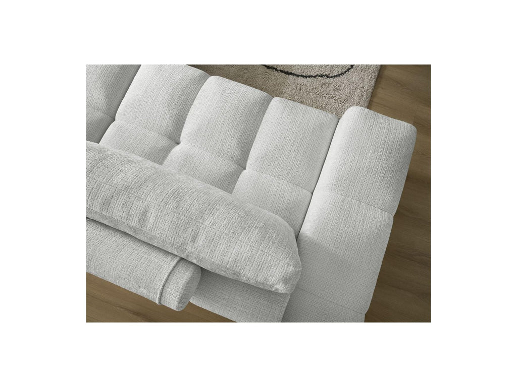 Anakin - Canapé Droit Convertible Coffre - Tissu Texturé - 2 Coussins