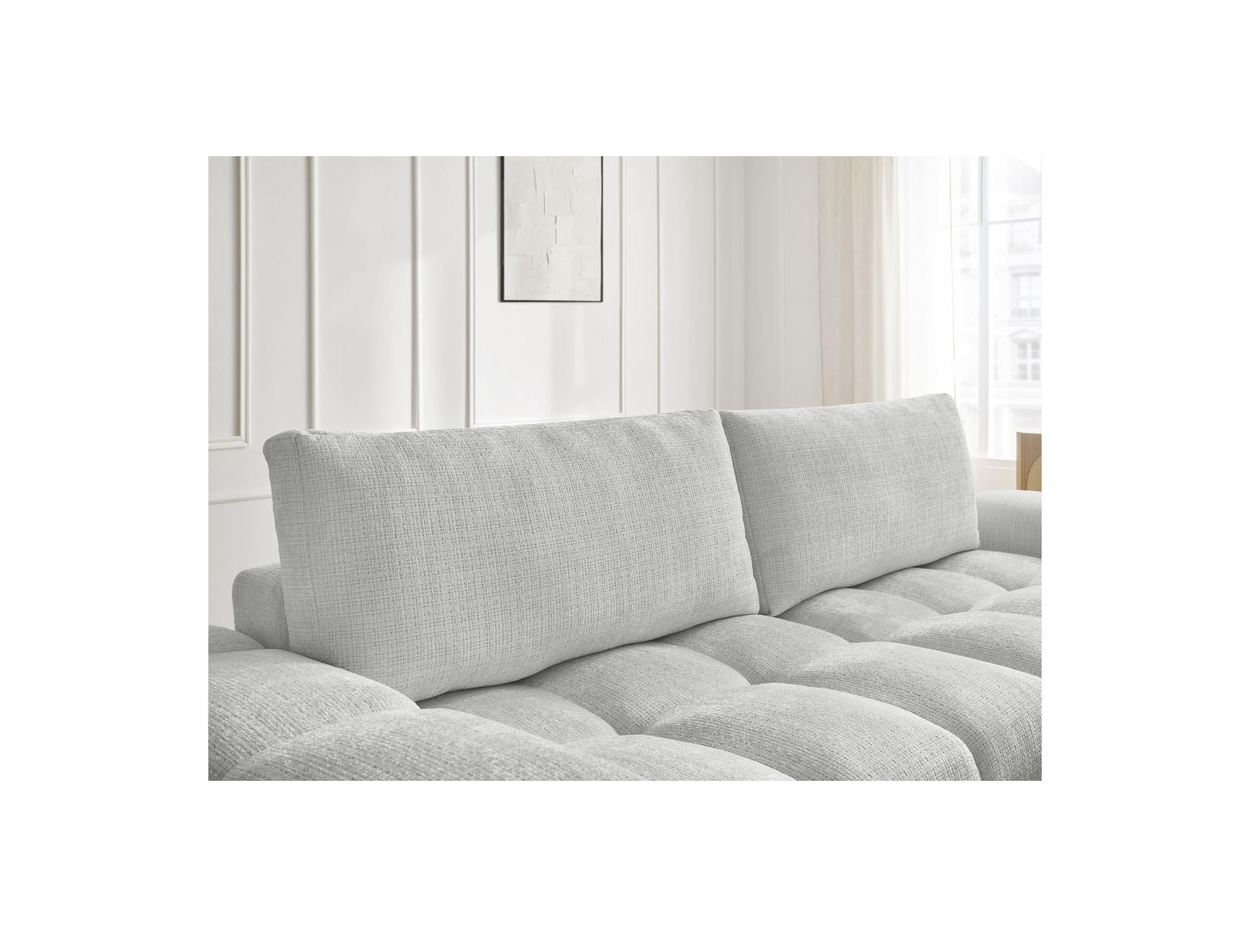Anakin - Canapé Droit Convertible Coffre - Tissu Texturé - 2 Coussins