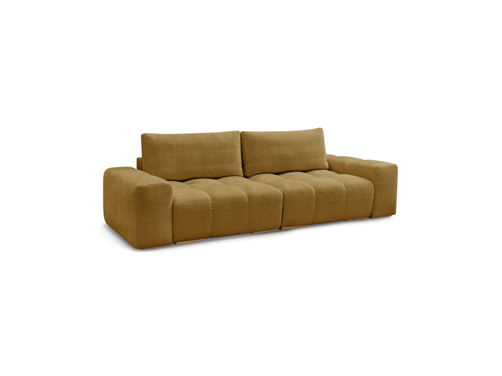 Anakin - Canapé Droit Convertible Coffre - Tissu Texturé - 2 Coussins