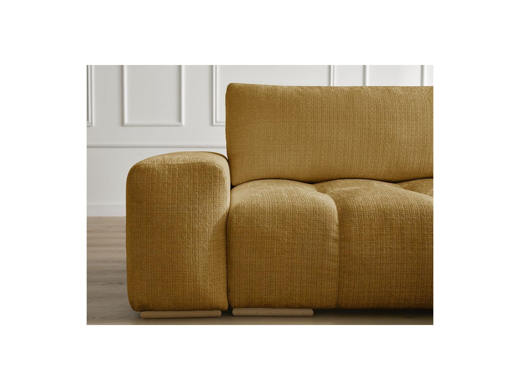 Anakin - Canapé Droit Convertible Coffre - Tissu Texturé - 2 Coussins