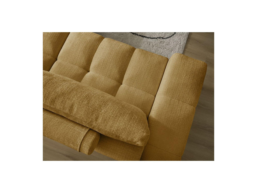 Anakin - Canapé Droit Convertible Coffre - Tissu Texturé - 2 Coussins