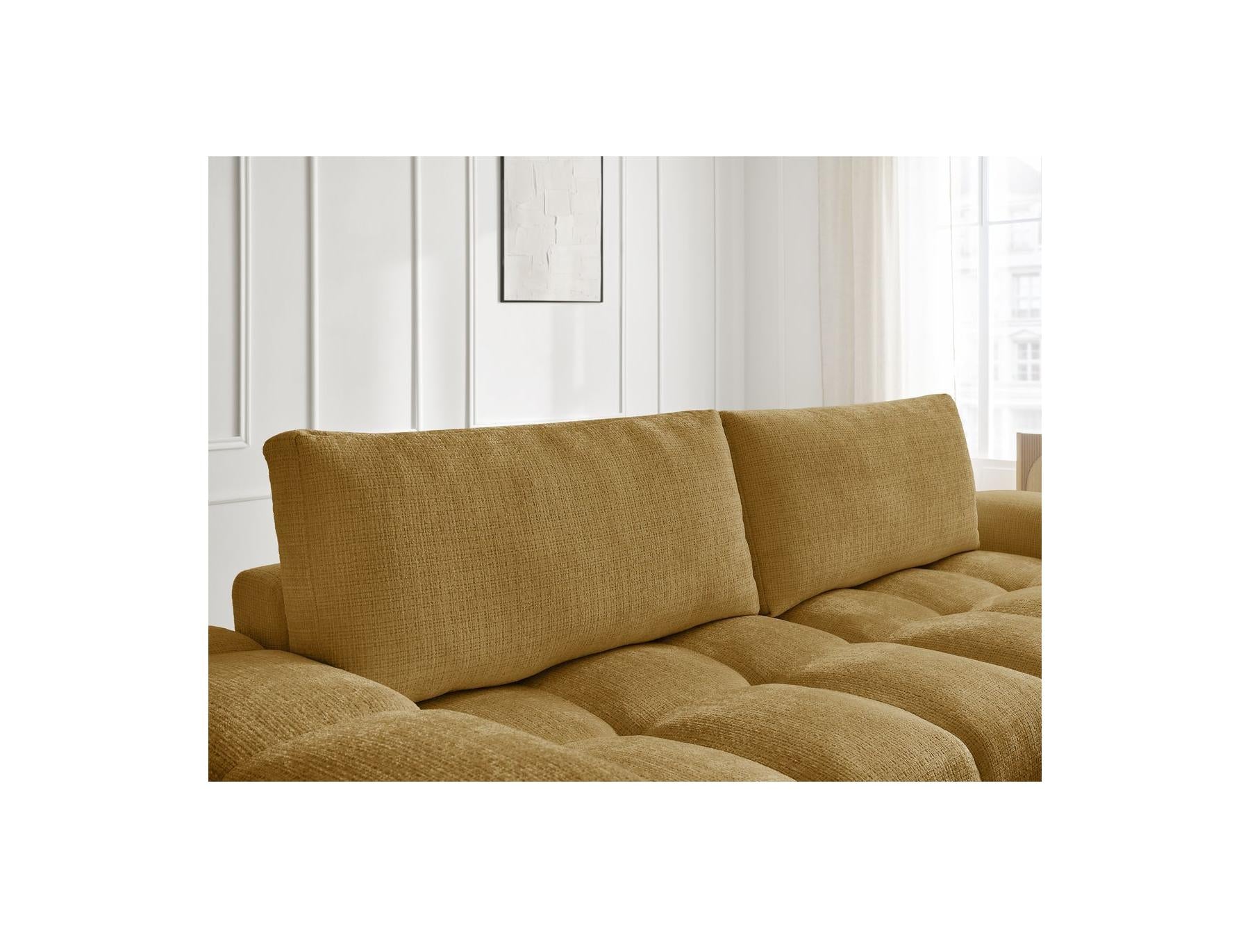 Anakin - Canapé Droit Convertible Coffre - Tissu Texturé - 2 Coussins