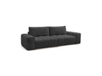 Anakin - Canapé Droit Convertible Coffre - Tissu Texturé - 2 Coussins
