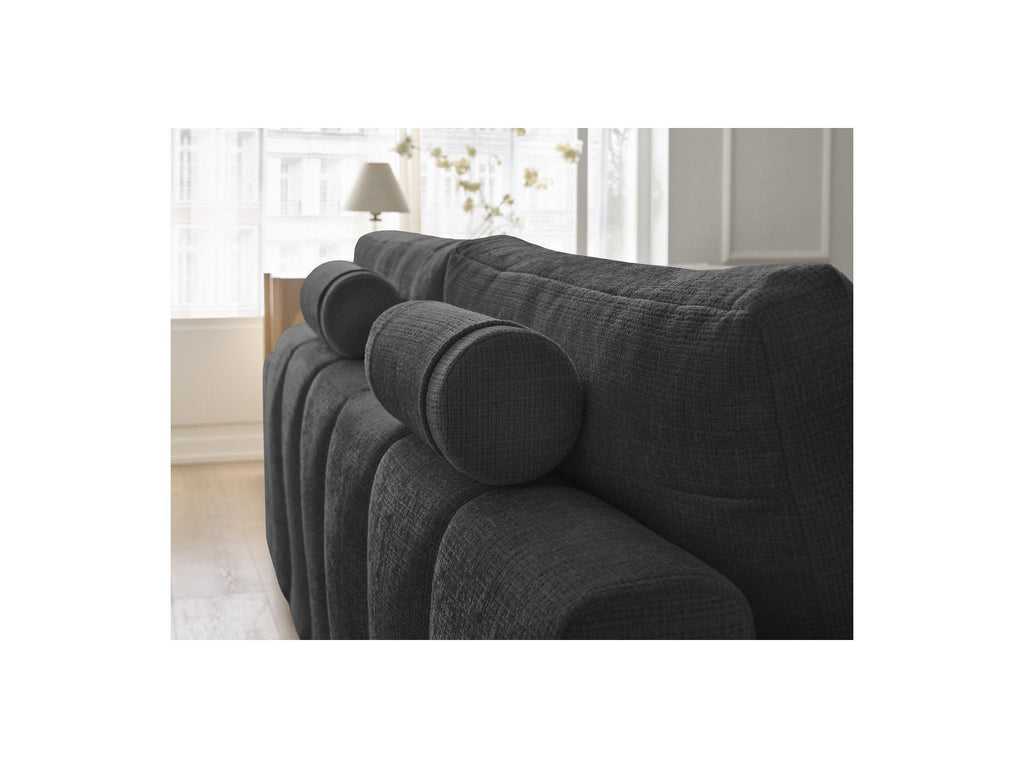 Anakin - Canapé Droit Convertible Coffre - Tissu Texturé - 2 Coussins