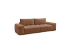 Anakin - Canapé Droit Convertible Coffre - Tissu Texturé - 2 Coussins