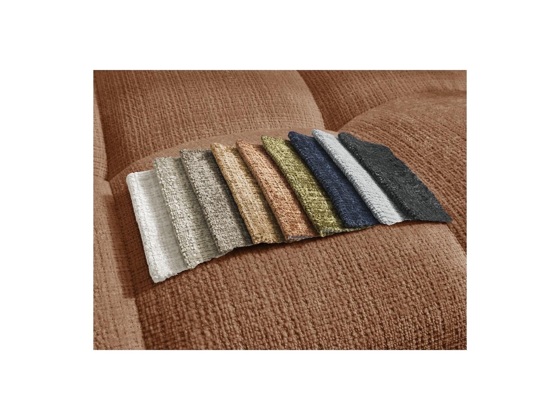 Anakin - Canapé Droit Convertible Coffre - Tissu Texturé - 2 Coussins