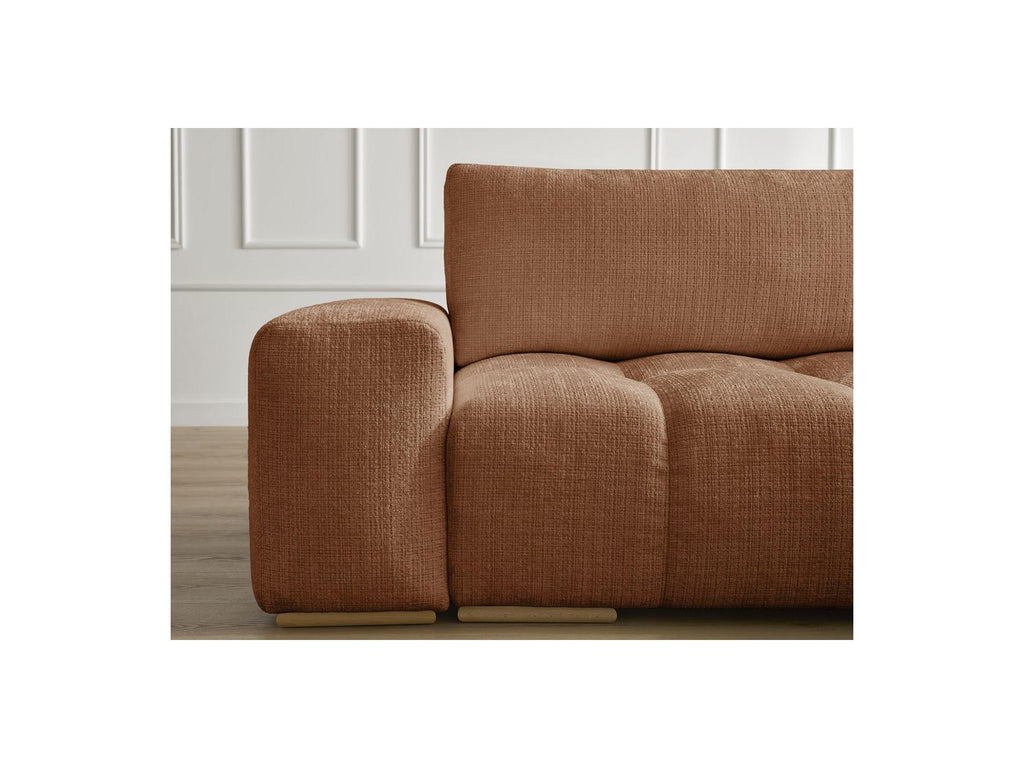 Anakin - Canapé Droit Convertible Coffre - Tissu Texturé - 2 Coussins