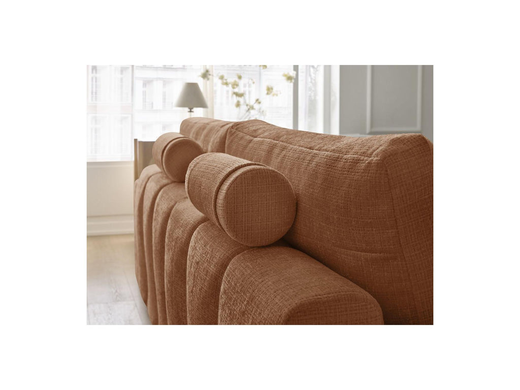 Anakin - Canapé Droit Convertible Coffre - Tissu Texturé - 2 Coussins