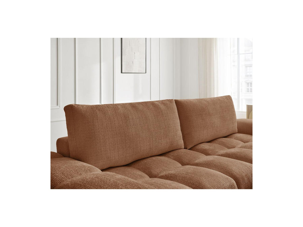 Anakin - Canapé Droit Convertible Coffre - Tissu Texturé - 2 Coussins