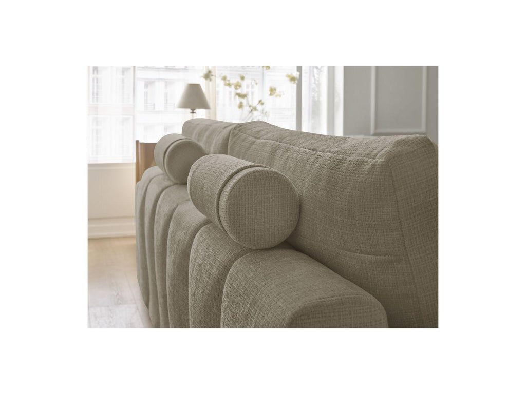 Anakin - Canapé Droit Convertible Coffre - Tissu Texturé - 2 Coussins