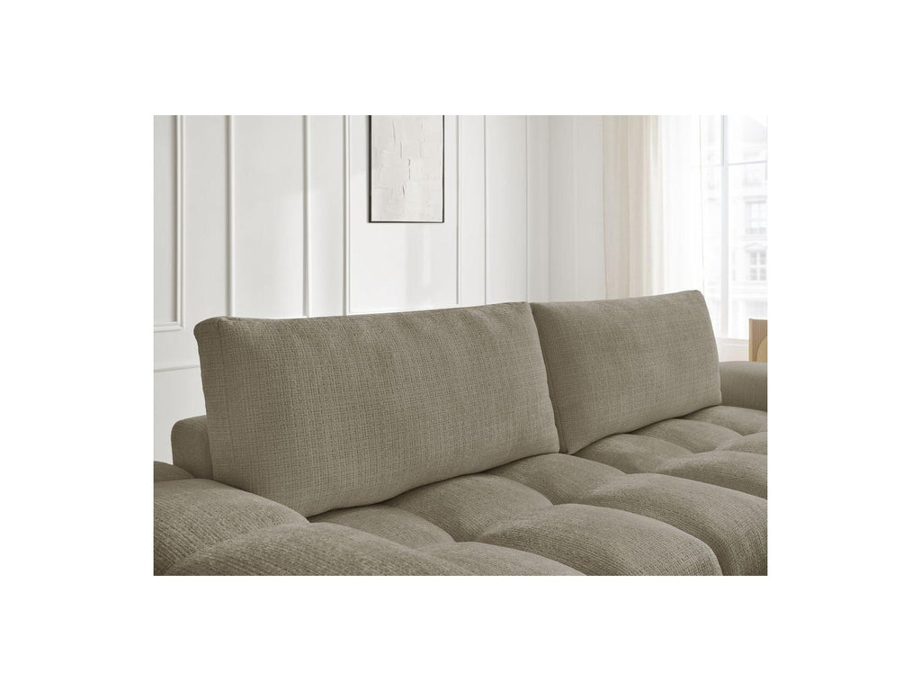 Anakin - Canapé Droit Convertible Coffre - Tissu Texturé - 2 Coussins