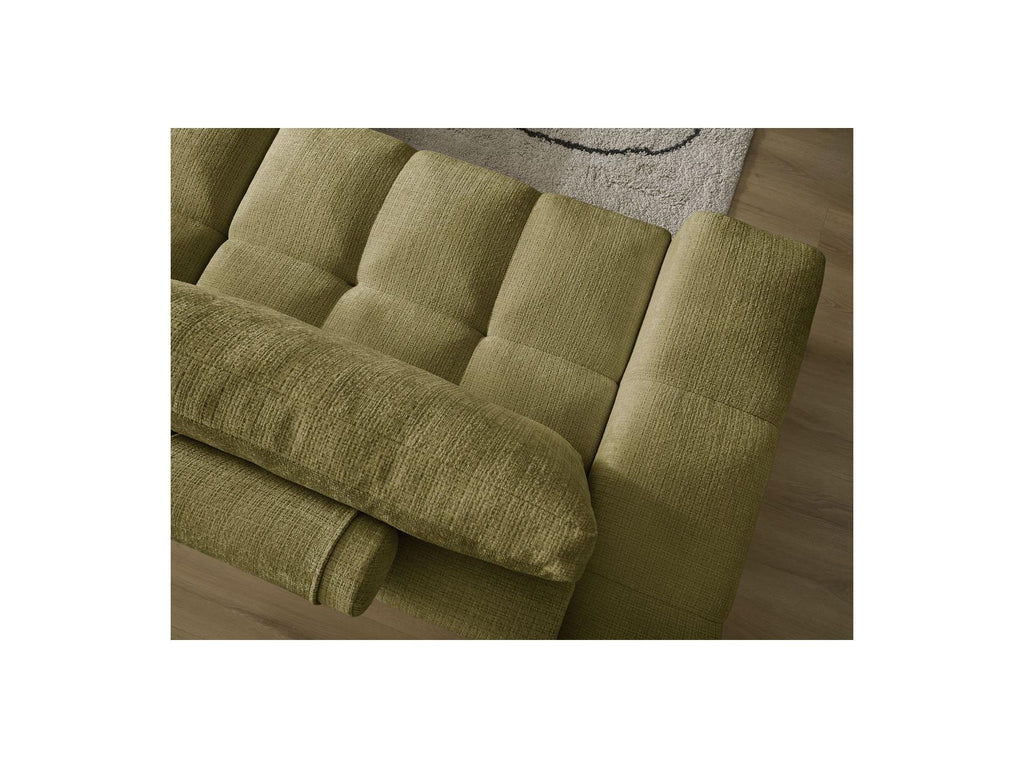 Anakin - Canapé Droit Convertible Coffre - Tissu Texturé - 2 Coussins