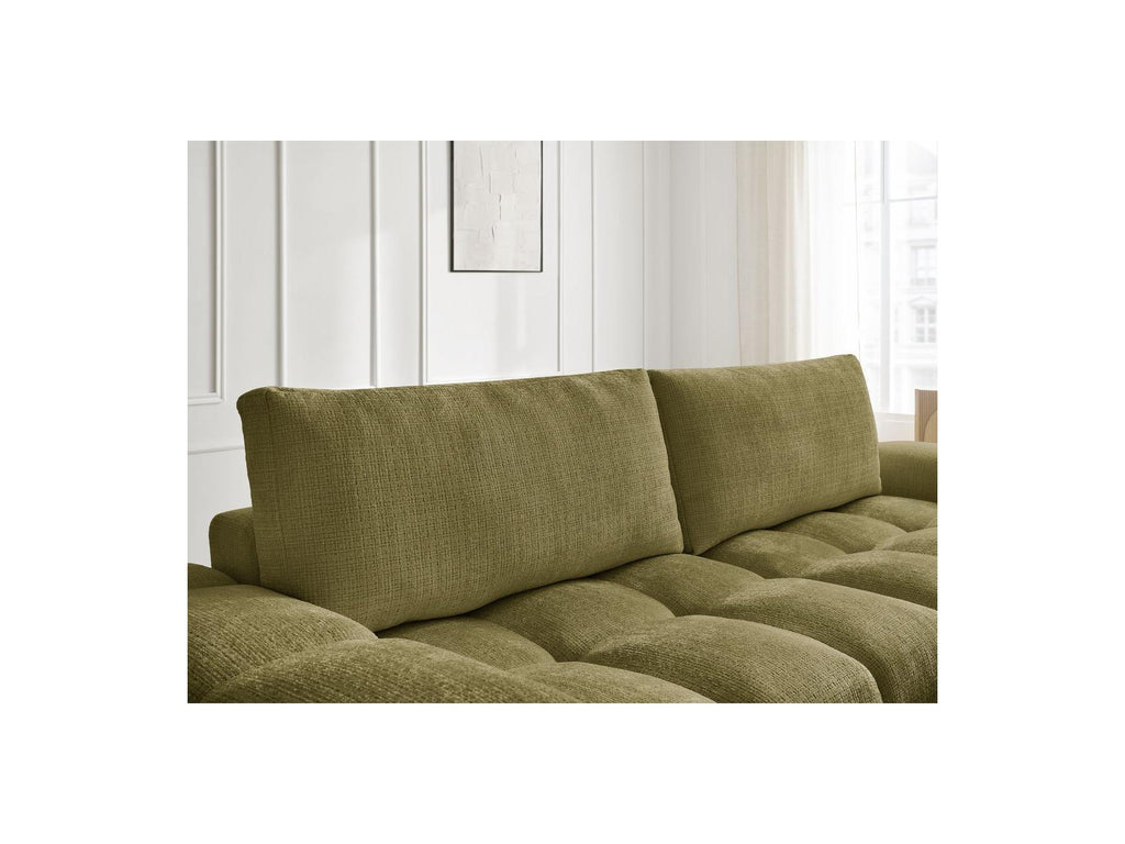 Anakin - Canapé Droit Convertible Coffre - Tissu Texturé - 2 Coussins