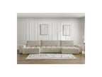 Anakin - Canapé Panoramique Convertible Coffre - Tissu Texturé - 3 Coussins