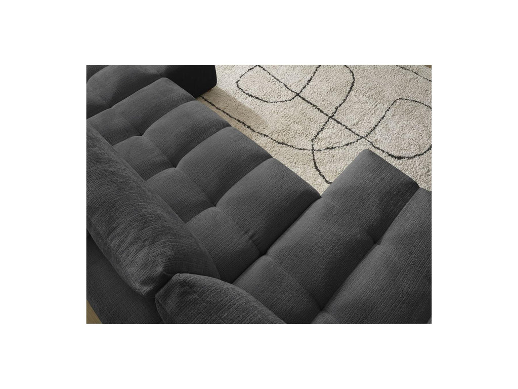 Anakin - Canapé Panoramique Convertible Coffre - Tissu Texturé - 3 Coussins